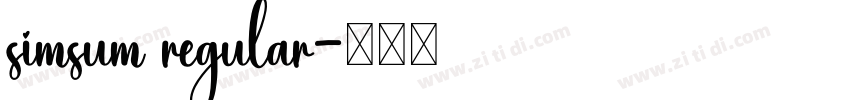 simsum regular字体转换